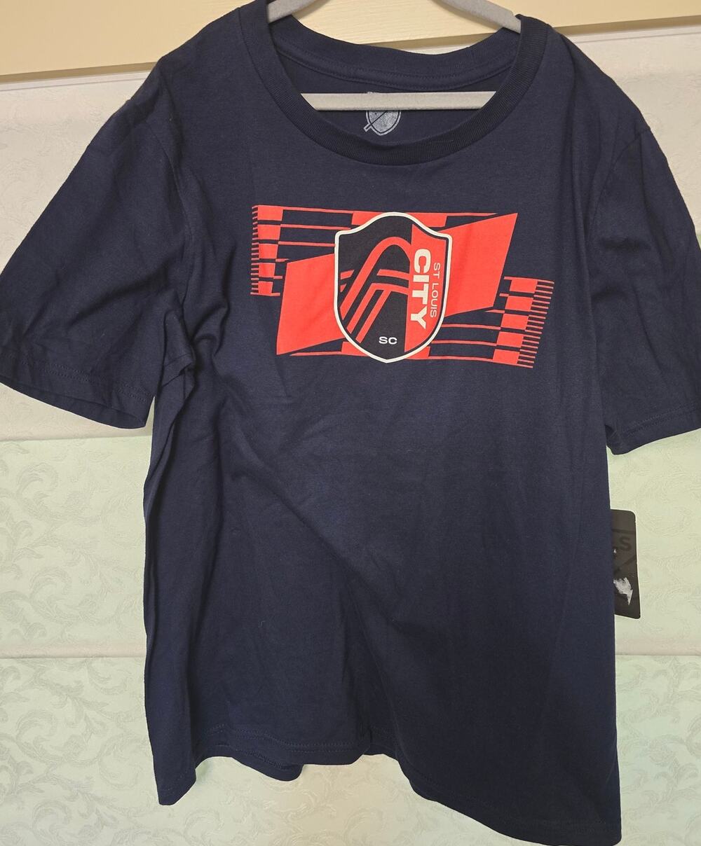 Outerstuff St Louis CITY SC Youth L 14/16 MLS Winning Tackle T-Shirt NWT